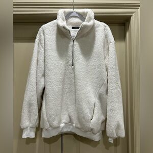 Women’s ivory Sherpa pullover